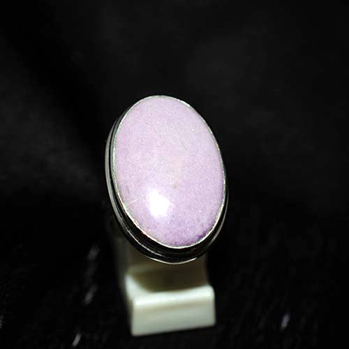 925 Sterling Silver Phosphosiderite Large Oval Double Bezel Ring