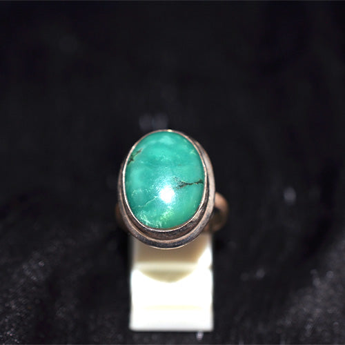 925 Sterling Silver Chrysocolla Oval Ring