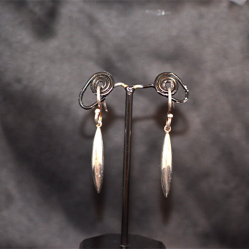 925 Sterling Silver Minimalist Tapered Drop Earrings