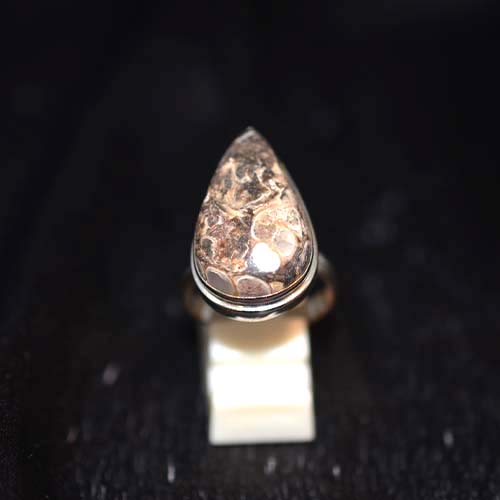 925 Sterling Silver Teardrop Jasper Statement Ring