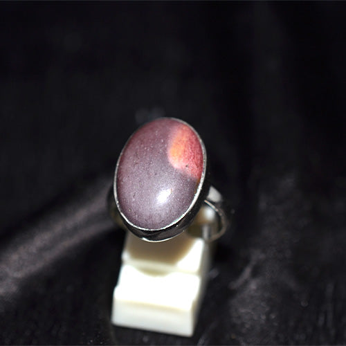 925 Sterling Silver Mookaite Jasper Oval Ring