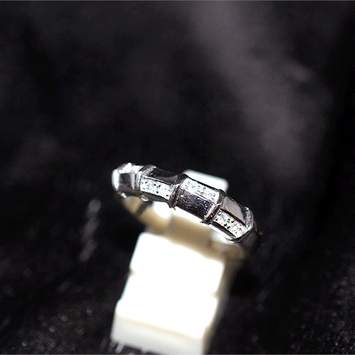 925 Sterling Silver Bamboo Pattern Band Ring