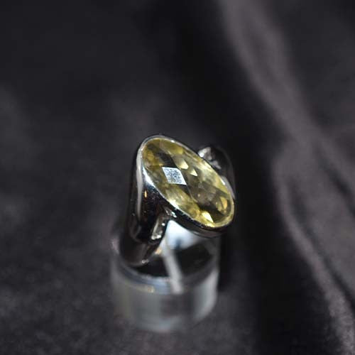 925 Sterling Silver Lemon Quartz Marquise Solitaire Ring