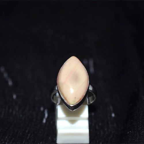 925 Sterling Silver Marquise Cut Jasper Ring