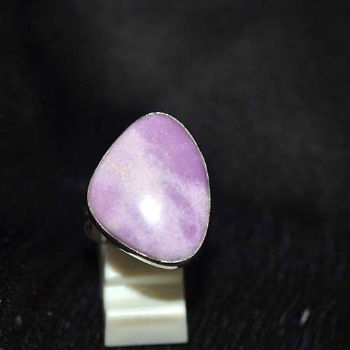 925 Sterling Silver Phosphosiderite Freeform Shield Ring