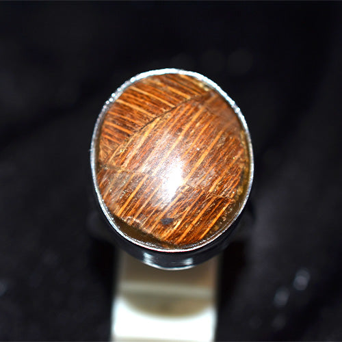 925 Sterling Silver Round Rutilated Quartz Ring