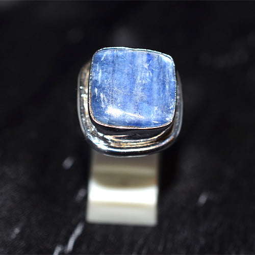 925 Sterling Silver Square Kyanite Turkish Ring