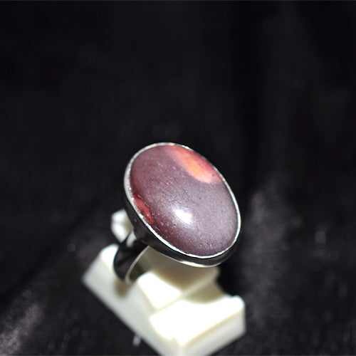 925 Sterling Silver Mookaite Jasper Oval Ring