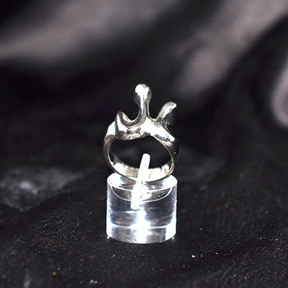 925 Sterling Silver Abstract Modern Art Ring