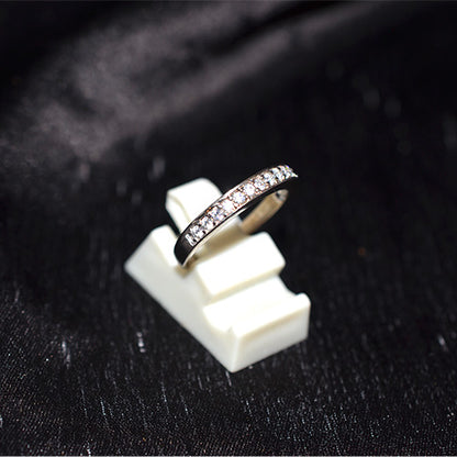 925 Sterling Silver Cubic Zirconia Classic Eternity Band Ring