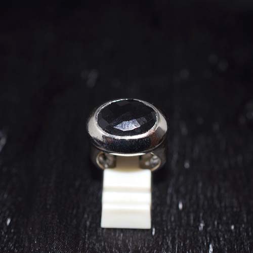 925 Sterling Silver Black Onyx Oval Signet Style Ring
