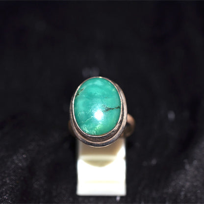 925 Sterling Silver Chrysocolla Oval Ring