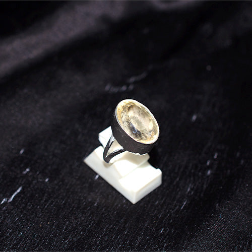 925 Sterling Silver Oval Citrine Ring