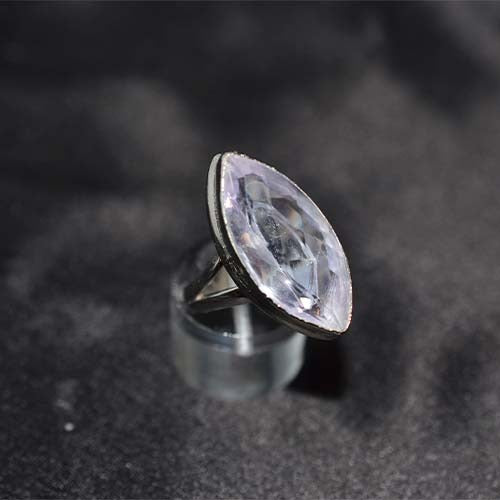 925 Sterling Silver Lavender Amethyst Elongated Marquise Ring