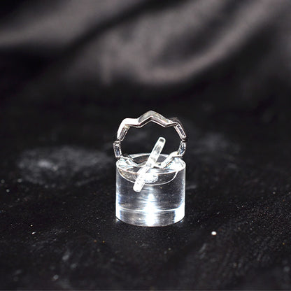 925 Sterling Silver Chevron Pattern Stackable Ring