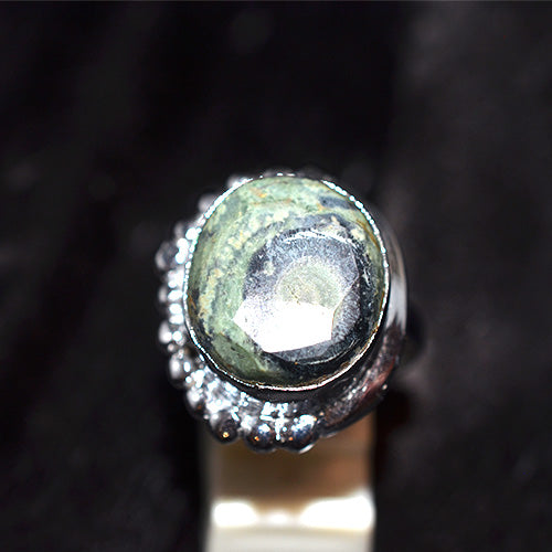 925 Sterling Silver Oval Kambaba Jasper Turkish Ring