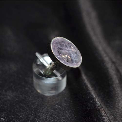 925 Sterling Silver Rose Quartz Bezel Oval Ring