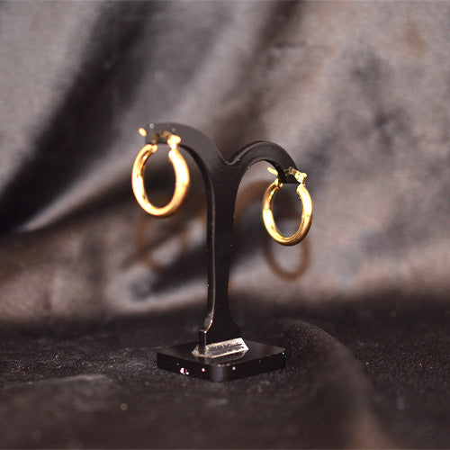 6 Carat Gold Plated Classic Hoop Earrings