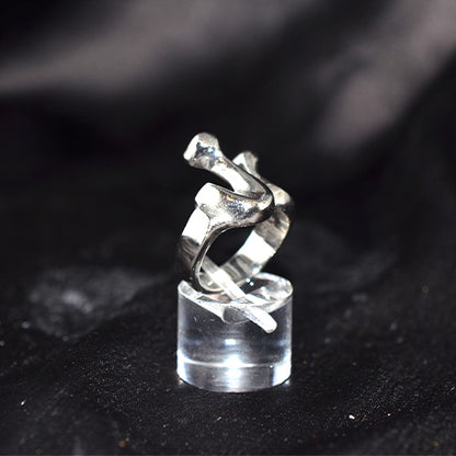 925 Sterling Silver Abstract Modern Art Ring