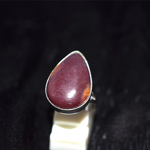 925 Sterling Silver Mookaite Jasper Teardrop Ring