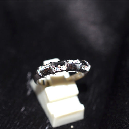 925 Sterling Silver Bamboo Pattern Band Ring