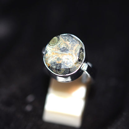 925 Sterling Silver Oval Jasper Ring