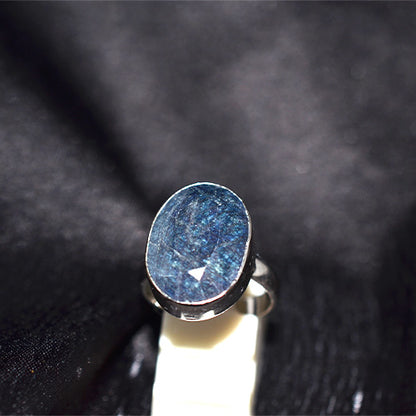 925 Sterling Silver Oval Blue Kyanite Ring