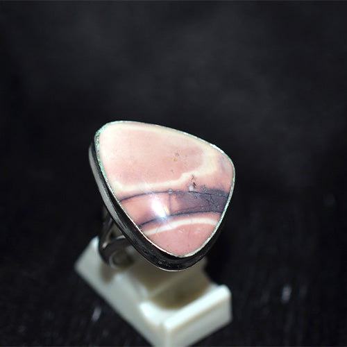 925 Sterling Silver Polychrome Jasper Shield Ring