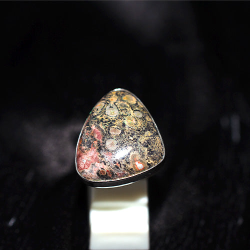 925 Sterling Silver Asymmetrical Orbicular Jasper Ring