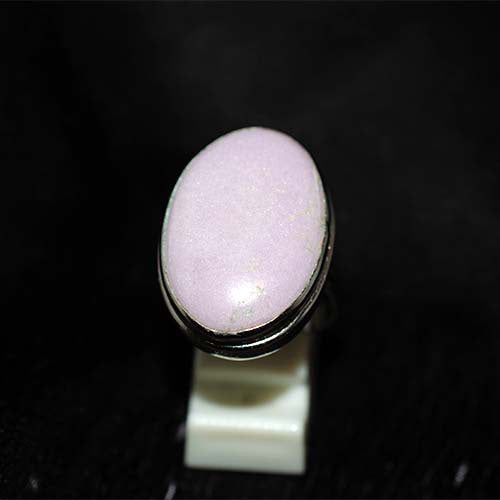 925 Sterling Silver Phosphosiderite Oval Double Bezel Ring