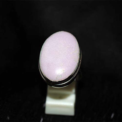 925 Sterling Silver Phosphosiderite Oval Double Bezel Ring