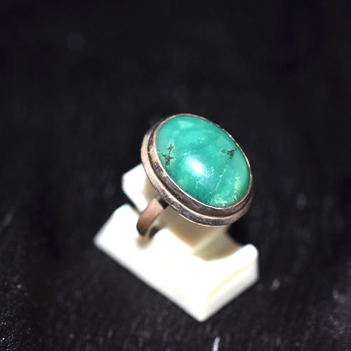 925 Sterling Silver Chrysocolla Oval Ring