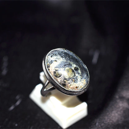 925 Sterling Silver Scenic Jasper Oval Ring