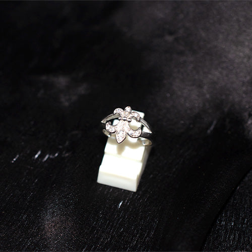 925 Sterling Silver Turkish Cubic Zirconia Fleur De Lis Ring