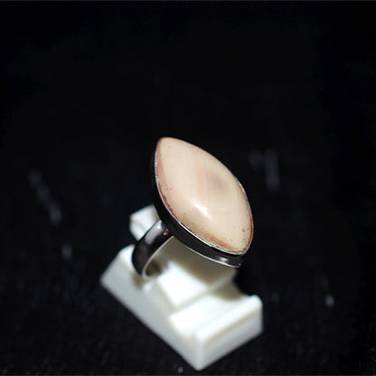925 Sterling Silver Marquise Cut Jasper Ring