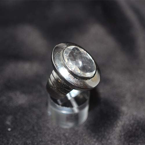 925 Sterling Silver White Topaz Signet Ring