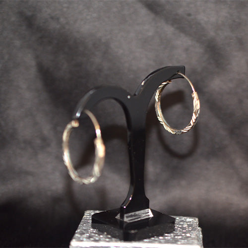 925 Sterling Silver Twisted Hoop Earrings