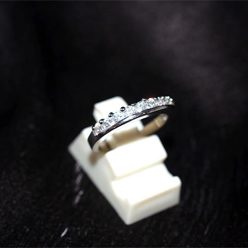 925 Sterling Silver Cubic Zirconia Turkish Bubble Band Ring