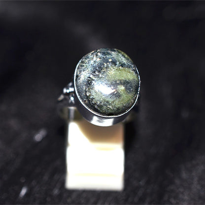 925 Sterling Silver Round Serpentine Turkish Ring