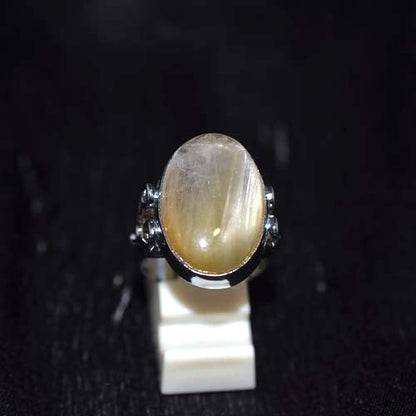 925 Sterling Silver Oval Cat’s Eye Ring