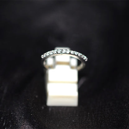 925 Sterling Silver Cubic Zirconia Slim Eternity Band Ring