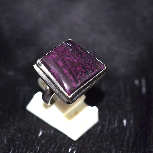 925 Sterling Silver Square Sugilite Ring