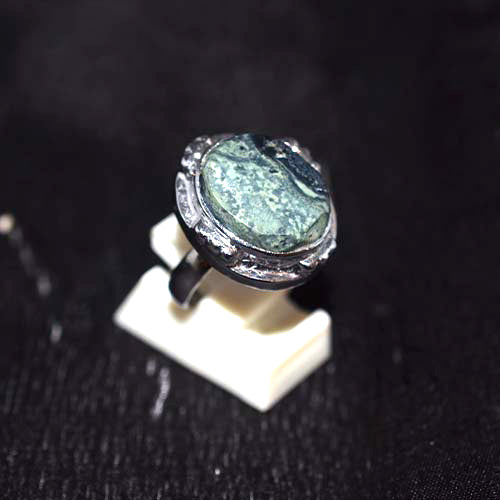 925 Sterling Silver Kambaba Jasper Ornate Setting Ring