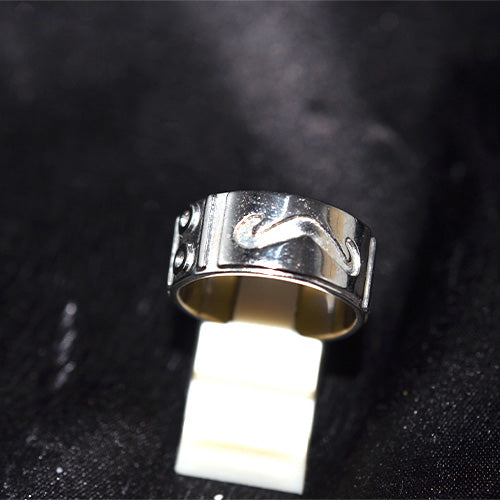 925 Sterling Silver Turkish Industrial Pattern Band Ring