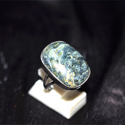 925 Sterling Silver Kambaba Jasper Freeform Ring