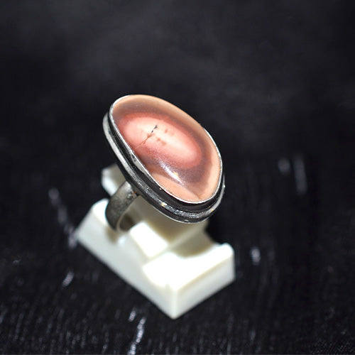 925 Sterling Silver Orbicular Jasper Oval Ring