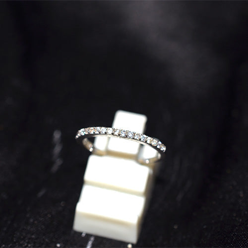 925 Sterling Silver Cubic Zirconia Pave Band Ring