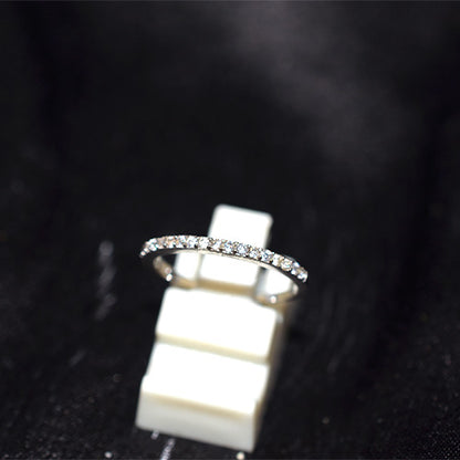 925 Sterling Silver Cubic Zirconia Pave Band Ring