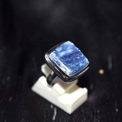 925 Sterling Silver Square Sodalite Ring