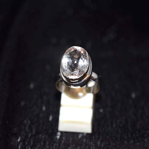 925 Sterling Silver Oval Rose Quartz Bezel Ring